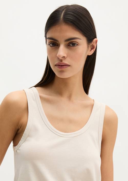 Tanktop slim Grey Silk in Frontalansicht