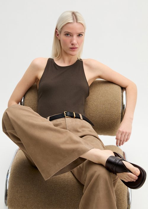 Tank top slim — Burnt Coffee