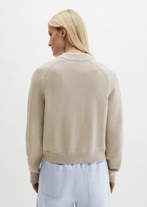 Knitted blouson loose — Linen Beige