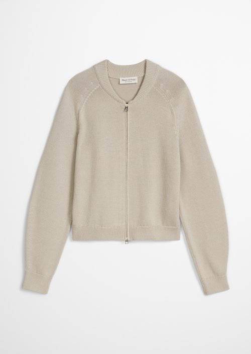 Knitted blouson loose — Linen Beige