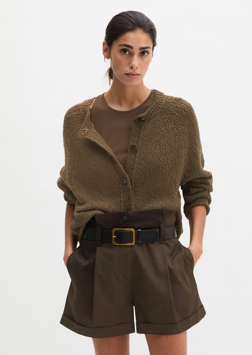 Cardigan oversized — Burnt Coffee Melange