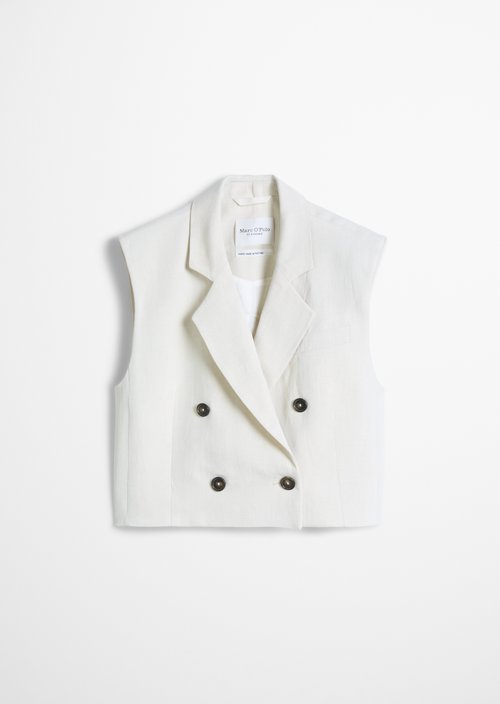 Short vest oversize — Dusty Beige Melange