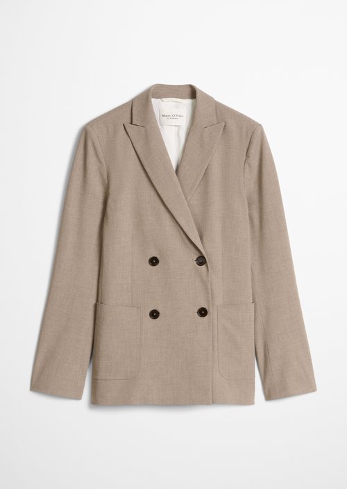 Double-breasted blazer slim — Chalky Brown Melange