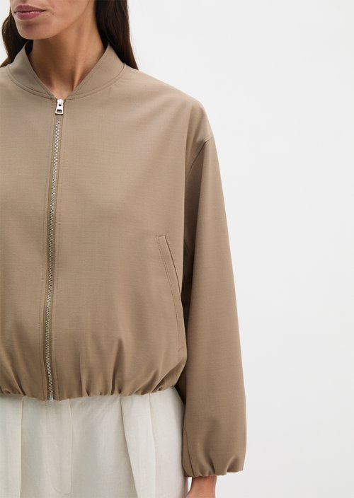 Blouson shaped cropped — Soft Mocca