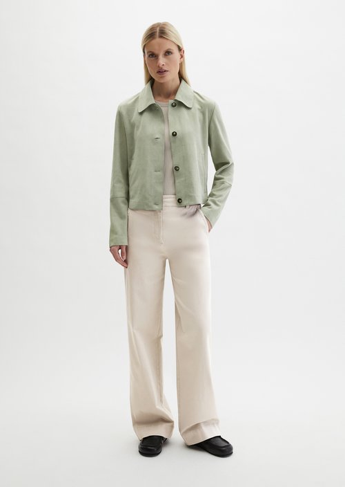 Suede jacket fitted — Fresh Sage