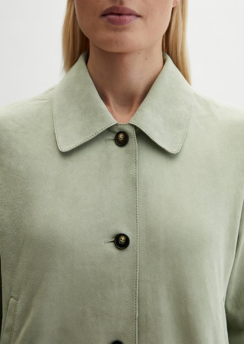 Suede jacket fitted — Fresh Sage