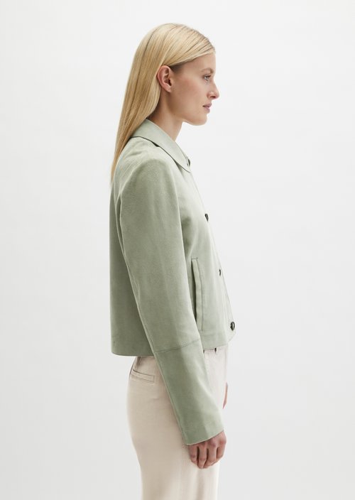 Suede jacket fitted — Fresh Sage