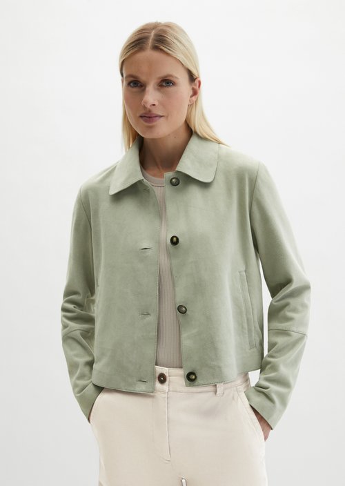 Suede jacket fitted — Fresh Sage