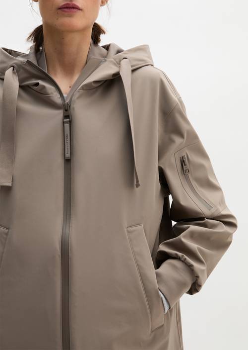 3-Lagen-Regenjacke MOP x Function Chalky Brown in Detailansicht