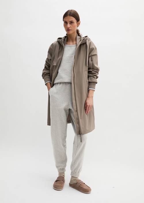 3-Lagen-Regenjacke MOP x Function Chalky Brown in Frontalansicht