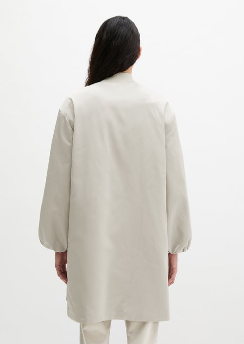 Regular aviator-style blouson coat — Linen Beige