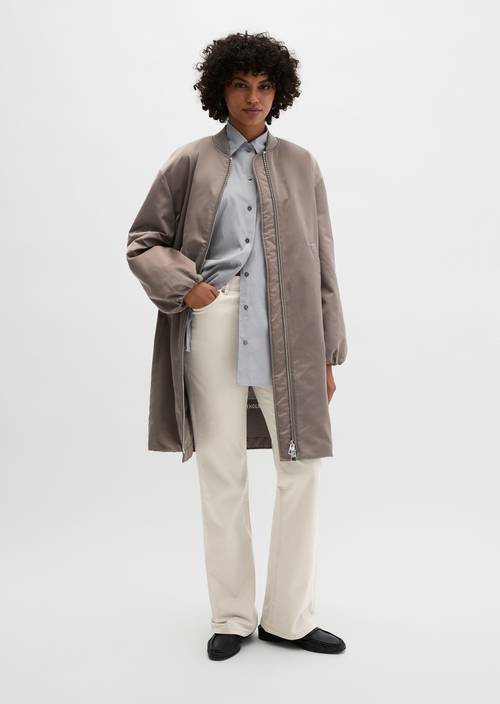 Blouson-Mantel im Aviator-Stil regular Chalky Brown in Frontalansicht