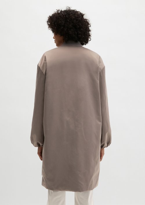 Regular aviator-style blouson coat — Chalky Brown