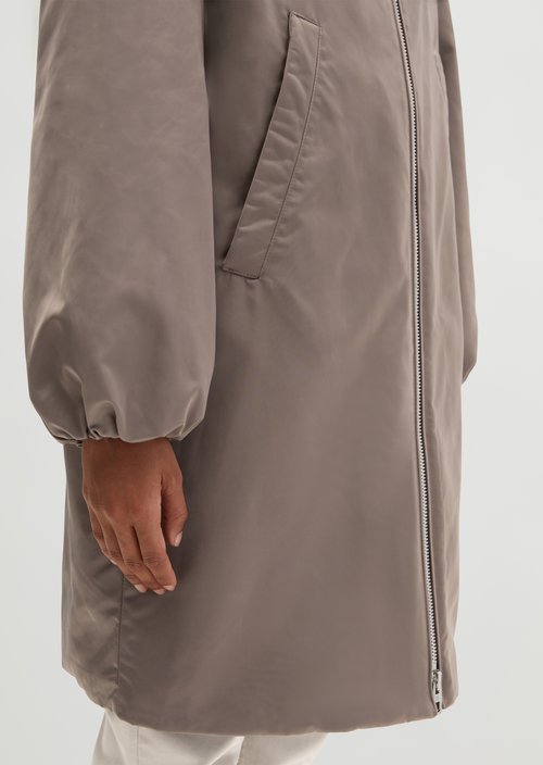Regular aviator-style blouson coat — Chalky Brown