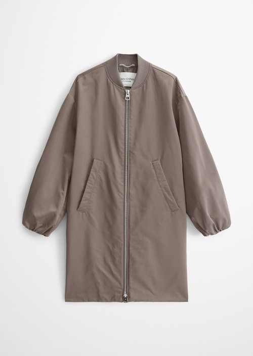Regular aviator-style blouson coat — Chalky Brown