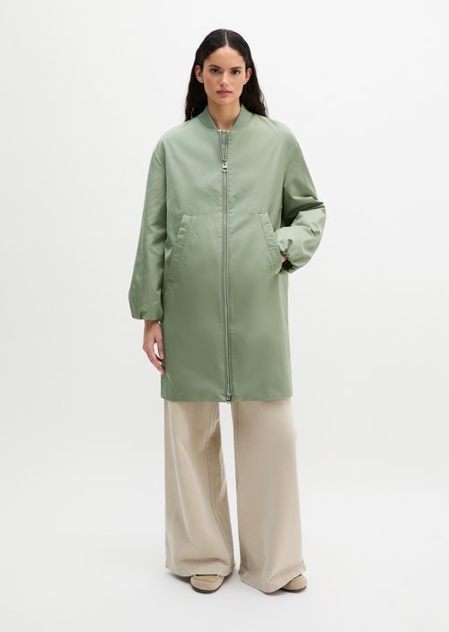 Regular aviator-style blouson coat — Fresh Sage