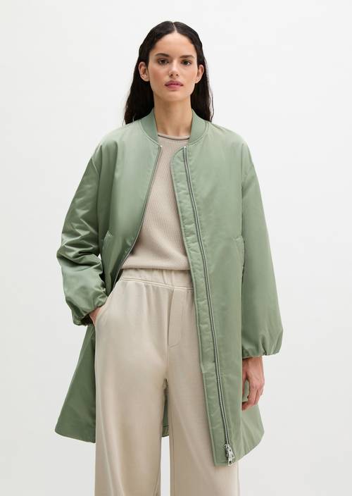 Blouson-Mantel im Aviator-Stil regular Fresh Sage in Frontalansicht