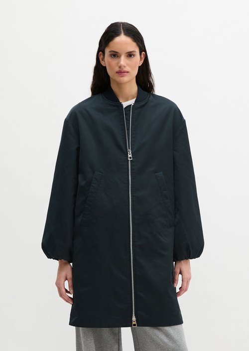 Regular aviator-style blouson coat — Deep Night Blue
