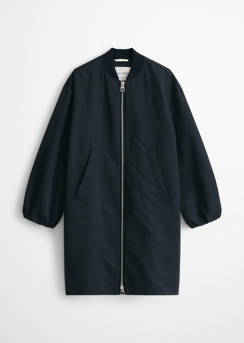 Regular aviator-style blouson coat — Deep Night Blue