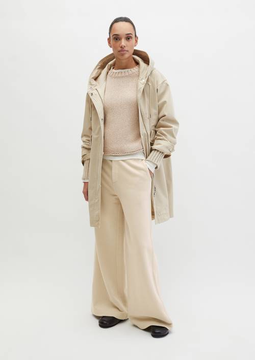 Parka regular Linen Beige in vooraanzicht