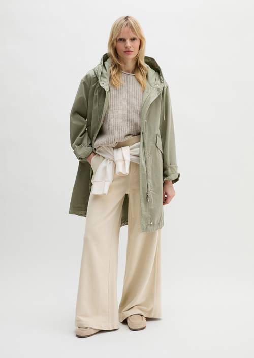 Parka regular Fresh Sage in vooraanzicht