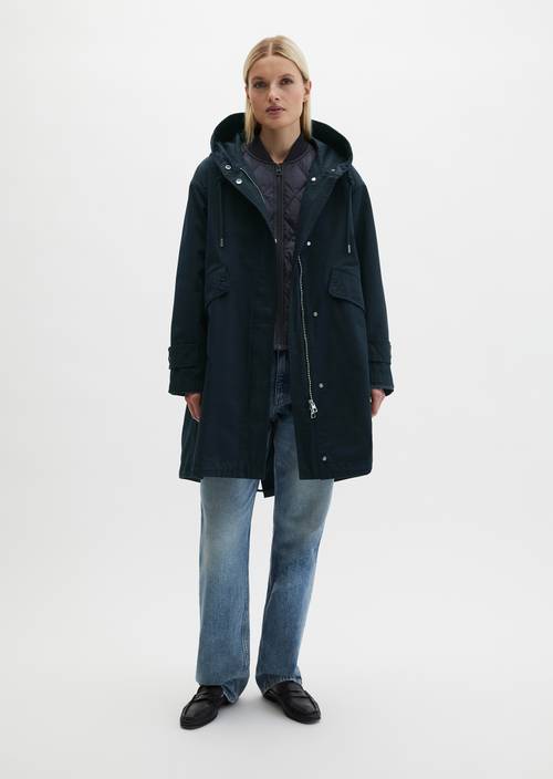 Parka regular Deep Night Blue in vooraanzicht