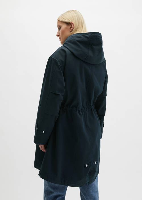Parka regular Deep Night Blue in detailaanzicht