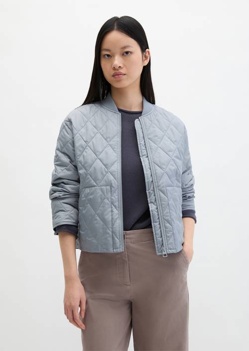 Verstaubare Steppjacke MOP x Function Grey Horizon in Frontalansicht