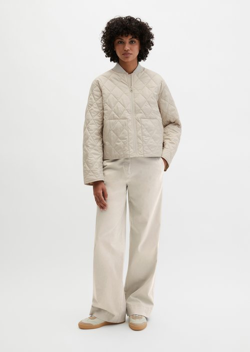 Stowable quilted jacket MOP x Function — Linen Beige