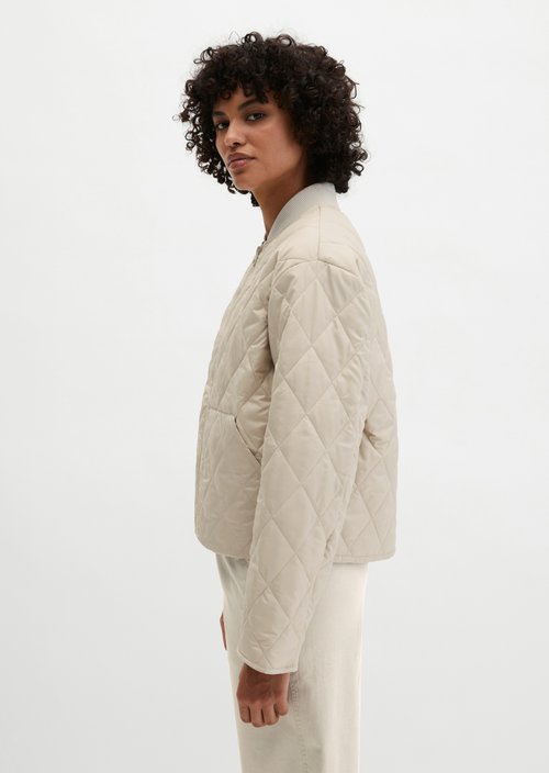 Stowable quilted jacket MOP x Function — Linen Beige