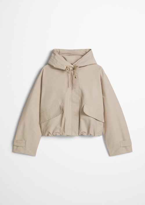 Canvasjacke mit Kapuze relaxed — Linen Beige