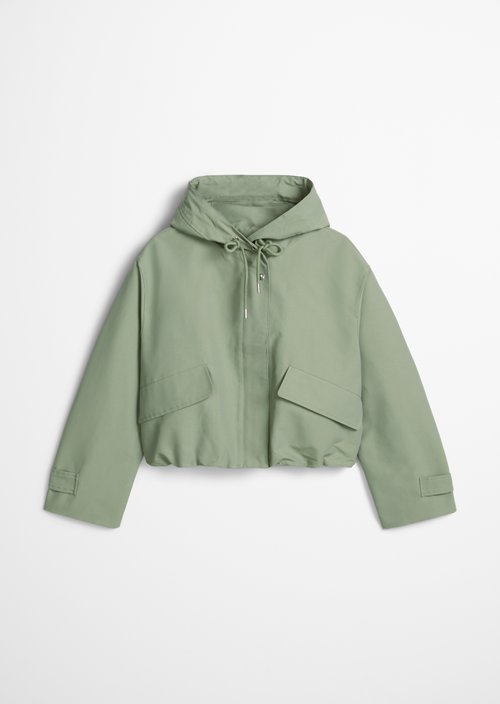Canvasjacke mit Kapuze relaxed — Fresh Sage