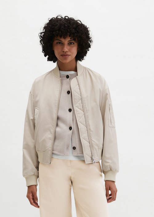 Blouson im Aviator-Stil regular — Linen Beige