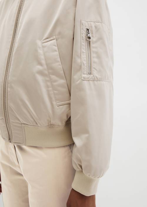 Blouson im Aviator-Stil regular Linen Beige in Detailansicht