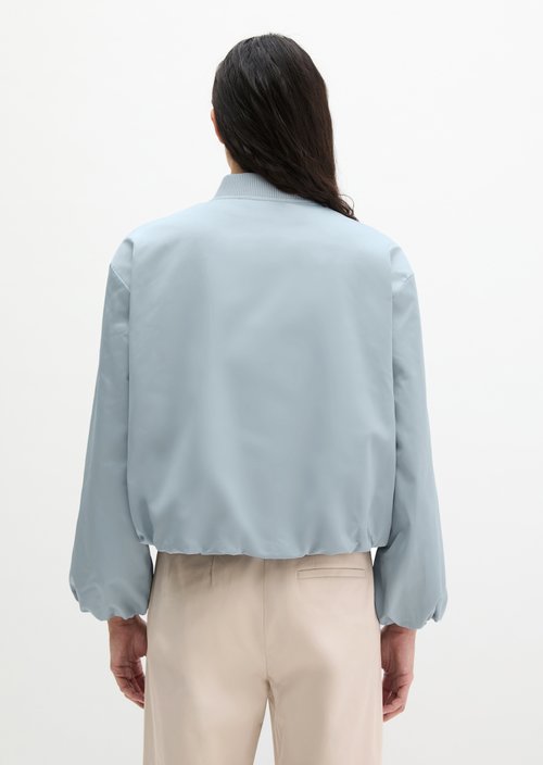 Aviator-style blouson regular cropped — Grey Horizon