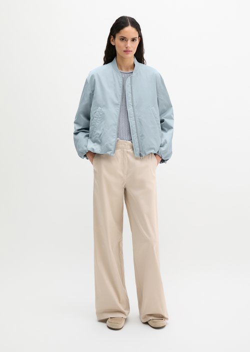 Aviator-style blouson regular cropped — Grey Horizon