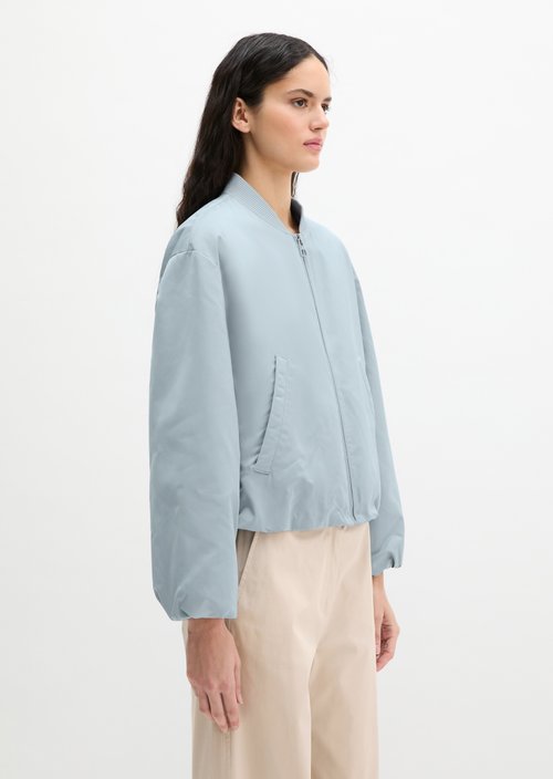 Aviator-style blouson regular cropped — Grey Horizon