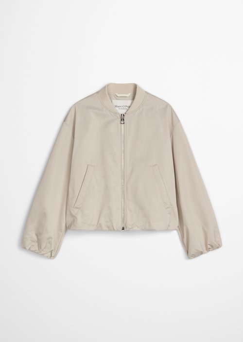 Aviator-style blouson regular cropped — Linen Beige