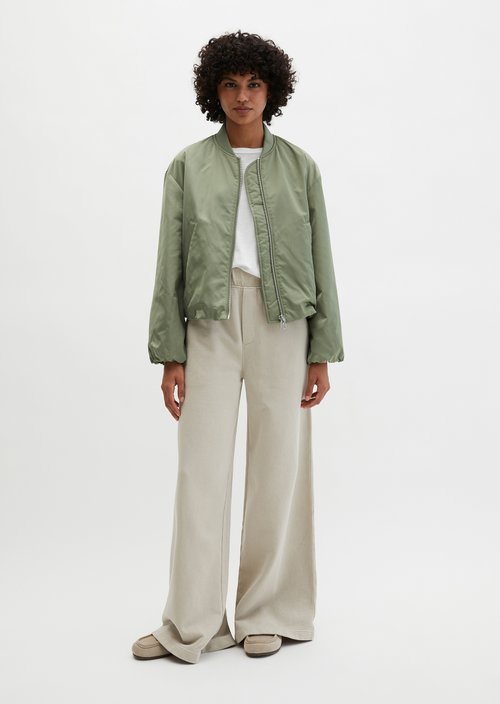 Aviator-style blouson regular cropped — Fresh Sage