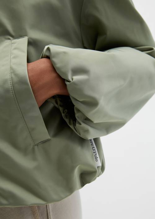Aviator-style blouson regular cropped Fresh Sage in detail view