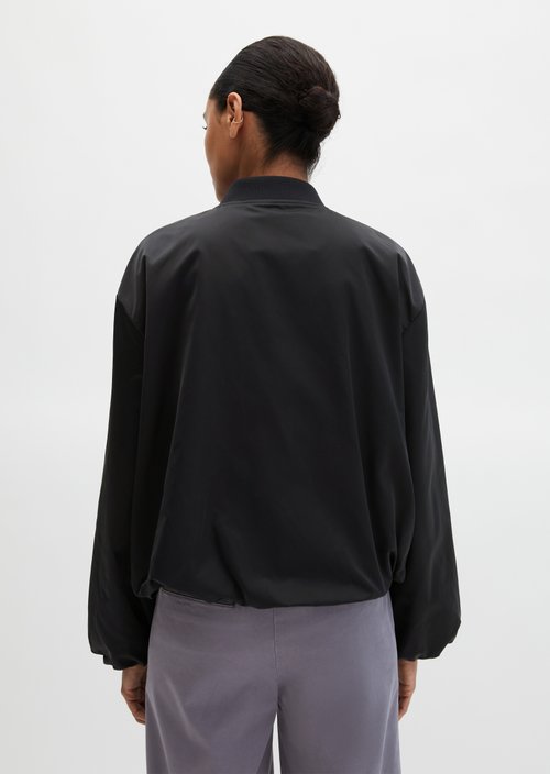 Aviator-style blouson regular cropped — Deep Night Blue