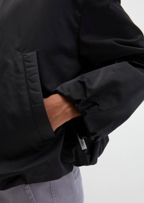 Aviator-style blouson regular cropped Deep Night Blue in detail view