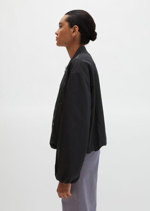 Aviator-style blouson regular cropped — Deep Night Blue