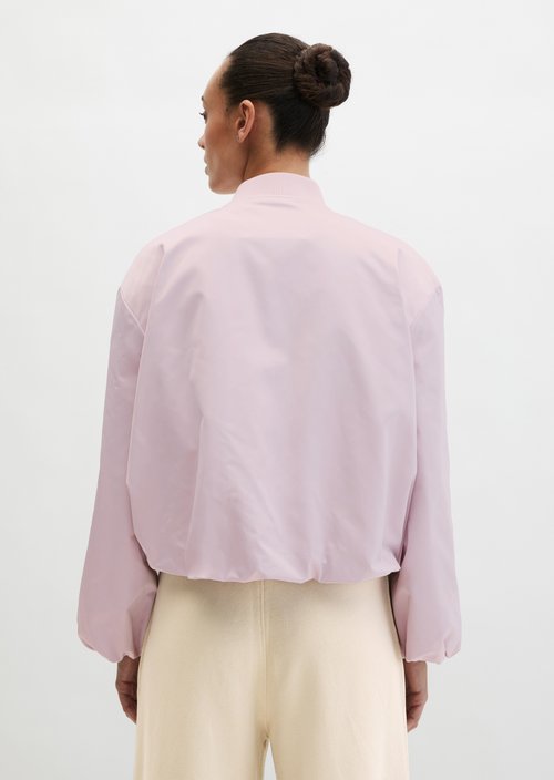 Aviator-style blouson regular cropped — Dried Rose