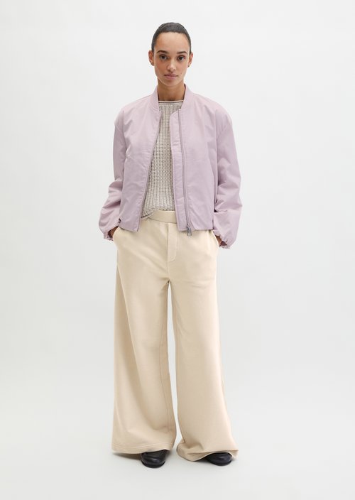 Aviator-style blouson regular cropped — Dried Rose