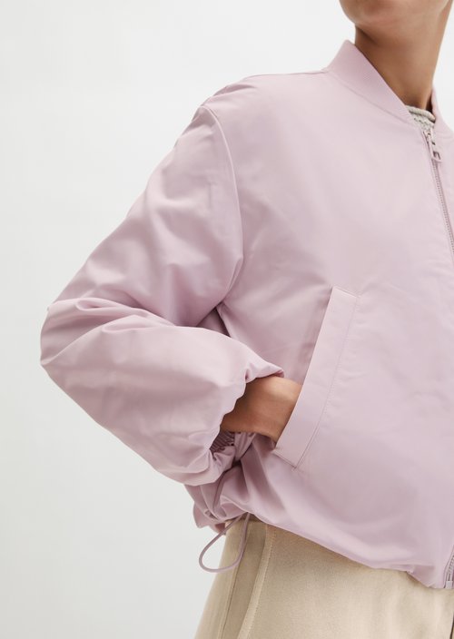 Aviator-style blouson regular cropped — Dried Rose