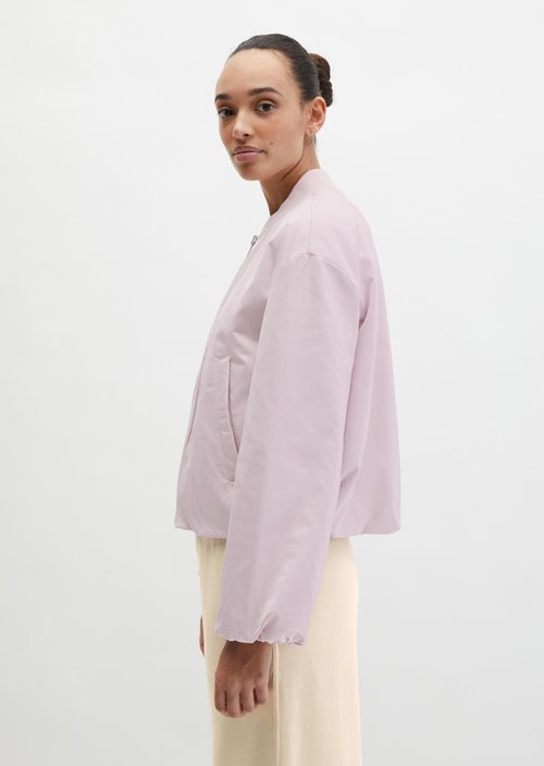 Aviator-style blouson regular cropped — Dried Rose