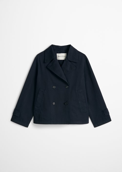 Caban jacket relaxed garment-dyed — Deep Night Blue