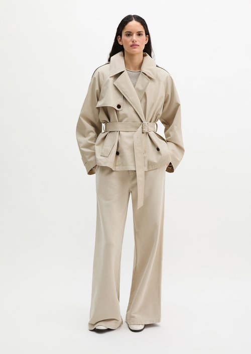 Trench jacket regular — Linen Beige