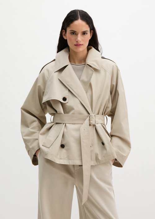 Trench jacket regular — Linen Beige